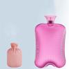 XBLTCM Classic Rubber Transparent Hot Water Bottle, Hot Water Bag with Cover for Menstrual Cramps Neck Hand Feet Back Warmer,3Liter (Color : Pink) view 1