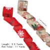 Christmas Ribbon Wired 2.5 x 11 Yards,Red and Burlap Christmas Ribbon for Wreaths Bows DIY Crafts 2.5 inch Wide Wired Christmas Gift Ribbon for Christmas Home Decor Gift Wrapping view 2