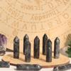 10PCS Black Labradorite Natural Healing Crystals Stones Sets Polished Tumbled Pocket Gemstones Bulk Hexagonal Points Reiki Energy Balancing Chakra Meditation Therapy Desk Decor Gift view 3