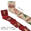 Christmas Ribbon Wired 2.5 x 11 Yards,Red and Burlap Christmas Ribbon for Wreaths Bows DIY Crafts 2.5 inch Wide Wired Christmas Gift Ribbon for Christmas Home Decor Gift Wrapping view 2