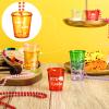 Janmercy 27 Pcs Let's Fiesta Shot Glass Necklaces Mexican Cinco De Mayo Party Favor Decorations Bulk Plastic Fiesta Bachelorette Bead Cups Necklaces for Mexican Party Supplies, 9 Colors view 3