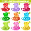 Janmercy 27 Pcs Let's Fiesta Shot Glass Necklaces Mexican Cinco De Mayo Party Favor Decorations Bulk Plastic Fiesta Bachelorette Bead Cups Necklaces for Mexican Party Supplies, 9 Colors view 4