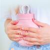XBLTCM Silicone Hot Water Bag,Mini Hot Water Bottle with Cover for Hand & Feet Warmer for Kids, Men & Women,Great Gift for Women (Color : Beige) view 2