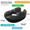 Donut Pillow Coccyx Seat Cushion for Prostate, Sciatica, Pelvic Floor, Pressure Sores, Pregnancy, Perineal Surgery, Postpartum Recovery Pain Pressure Relief Memory Foam Chair Pad view 3