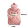 ORTOLY Hot Water Bottle 1 Liter Hot Water Bottle W/Soft Plush Cover Strawberry Hot Water Bag Multi Functional Hot and Cold Water Bottle for Shoulders Hot Water Bag view 2