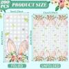 Sinmoe 200 Pcs Easter Paper Napkins 2 Ply Bunny Guest Bathroom Napkins Spring Disposable Paper Hand Towels for Holiday Party Dinner Toilet view 2