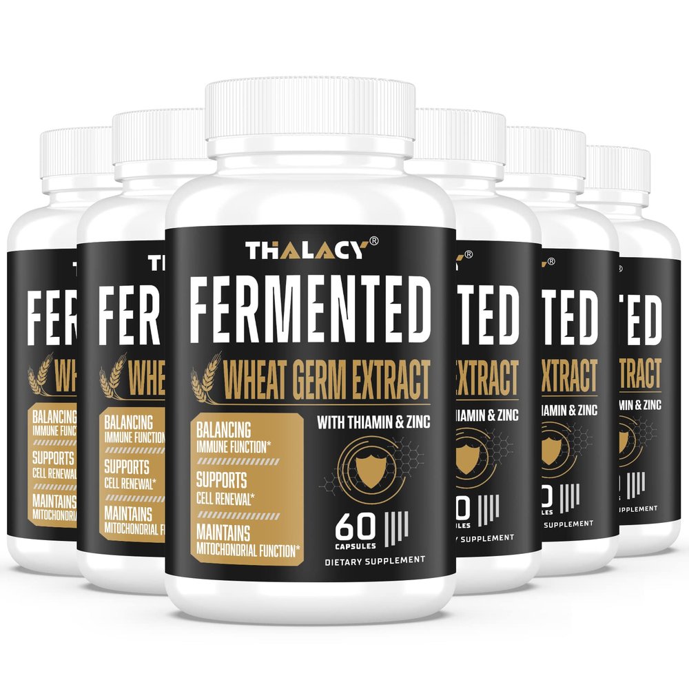 Spermidine Wheat Germ Extract Capsules - 13mg Spermidine Supplements 1300mg Potent Formula with Higher Spermidine Content and Zinc for Healthy Aging, Daily Immune System and Cell Renewal,6 Pack