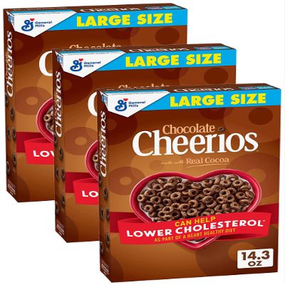 Cheerios Breakfast Cereal, Chocolate, Gluten Free, 14.3 oz (Pack of 3)