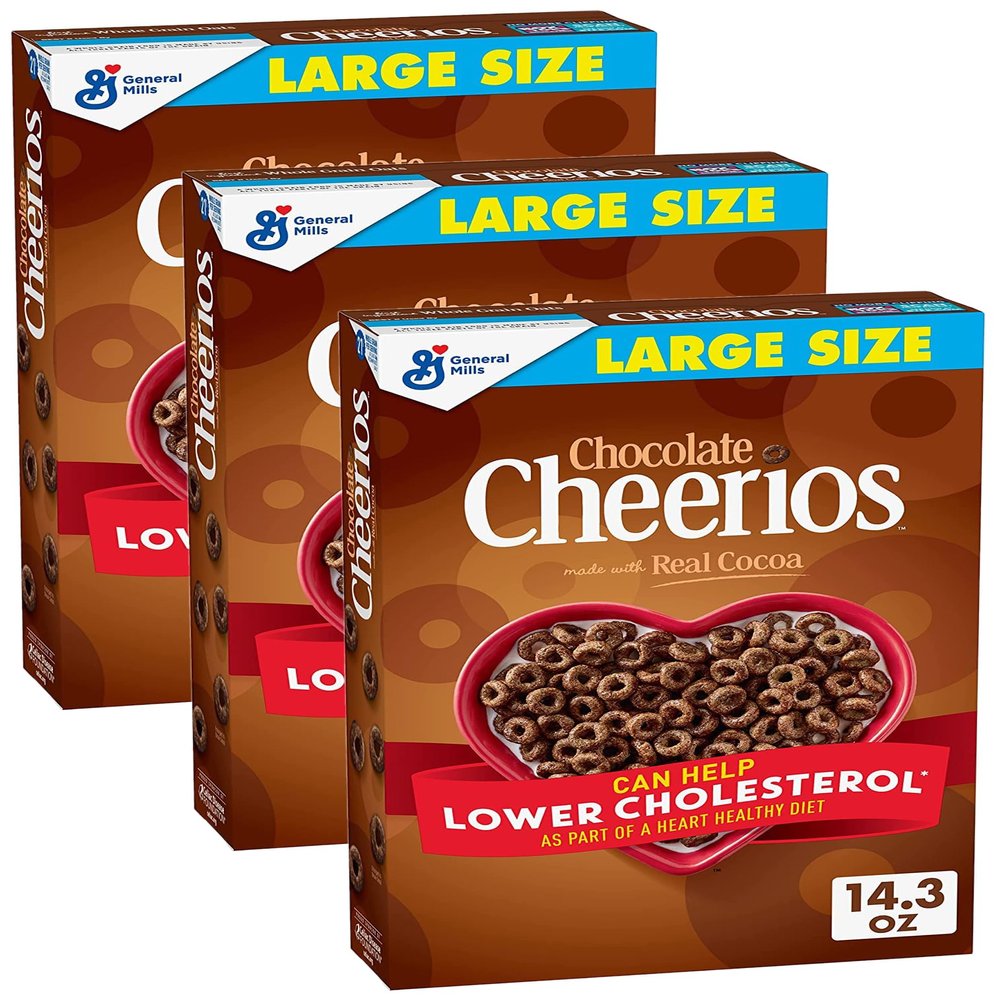Cheerios Breakfast Cereal, Chocolate, Gluten Free, 14.3 oz (Pack of 3)