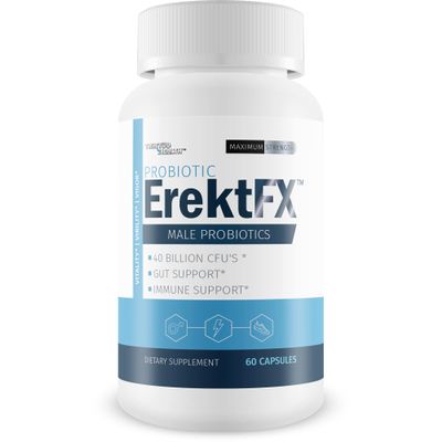 Probiotic ErektFx - Male Probiotics - Lift Your Gut Health to Support Your Overall Mind & Body - Over 40 Billion CFUs of Probiotics Formulated for Men - Support Improved Overall Health