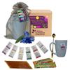 Tea Honey And Cookies Lovers Gift Basket Set Care Package For Women, Men, Family and Friends, Get Well Soon, 12 Teabags Assortment 6 Flavors, 2 Packs Shortbread Cookies, 12 Honey Straw With 14oz Mug view 1