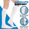 (6 Pairs) Plus Size Thigh Hi Compression Socks 20-30mmHg with Silicone Grip Top - Unisex Graduated Compression Stockings Hose for Improving Circulation - Black & White & Beige, 2X-Large view 4