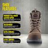 Avenger Work Boots Men's Above Ankle Construction Boot, Brown, 9.5 Wide view 2
