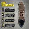 Avenger Work Boots Men's Above Ankle Construction Boot, Brown, 9.5 Wide view 3