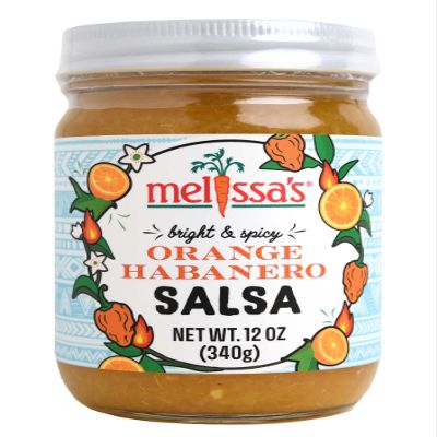 Melissa's Orange Habanero Salsa, Hot Sauce with Orange, Habanero Peppers, and Onion - Keto, Gluten-Free Hot Sauce for Tacos, Burritos, Dressings & More 12 ounces (3 jars)