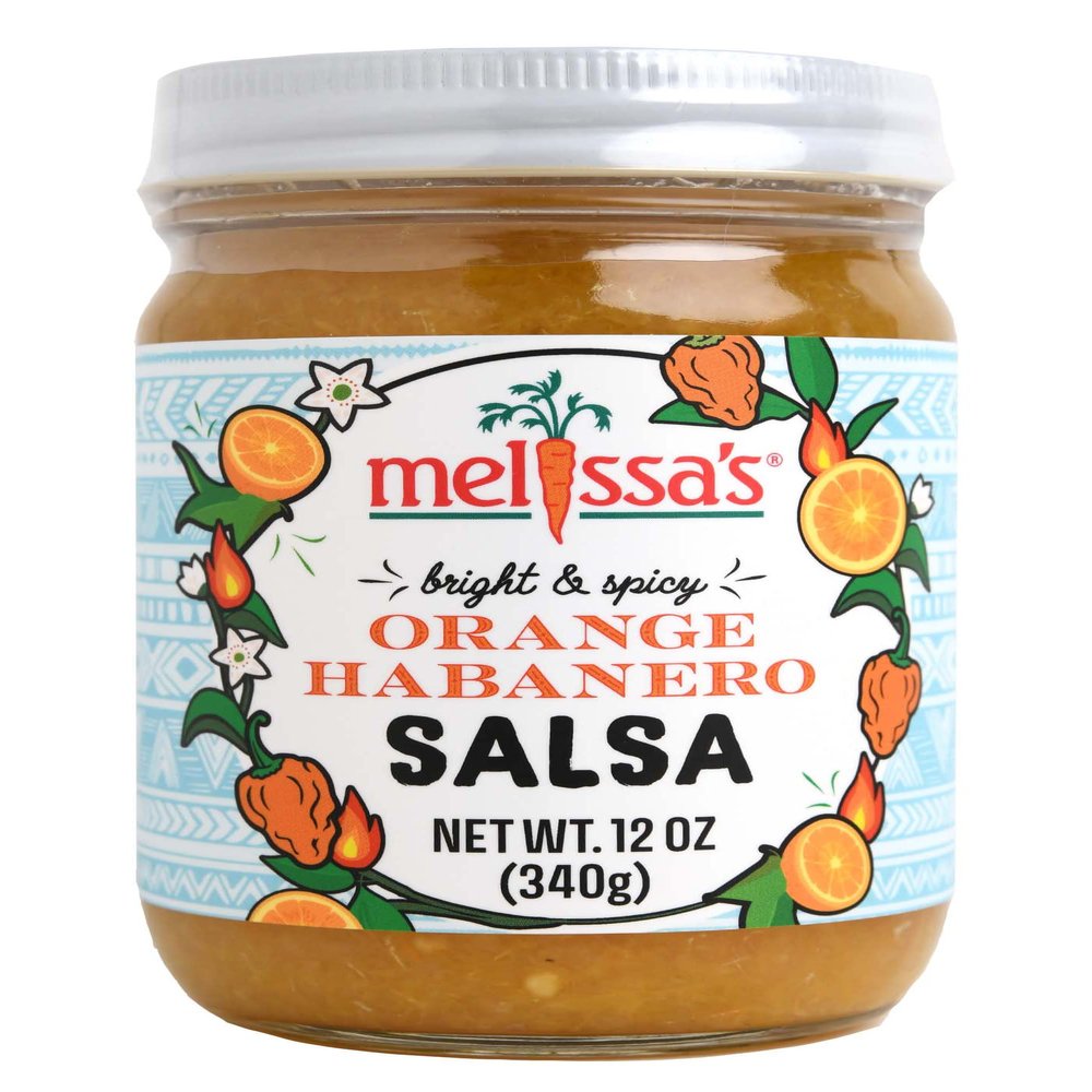 Melissa's Orange Habanero Salsa, Hot Sauce with Orange, Habanero Peppers, and Onion - Keto, Gluten-Free Hot Sauce for Tacos, Burritos, Dressings & More  12 ounces (3 jars)