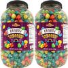 Stonehedge Farms Flavored Rainbow Caramel Popcorn | 26 oz Tub (Pack of 2) | Reclosable Barrels | Red, Yellow, Green and Blue | Colorful Gourmet Carmel Popped Pop Corn | Bulk Shareable Gift view 1