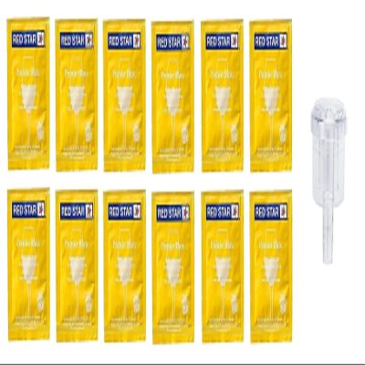 North Mountain Supply Red Star Premier Blanc Wine Yeast - Pack of 12 - with Free 2-Piece Airlock