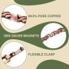 MagEnergy Copper Ankle Bracelet for Women - 99.9% Pure Copper Magnetic Anklets with 3500 Gauss Magnets - 10 Inch Adjustable Fishtail Anklets Jewelry Gift view 2
