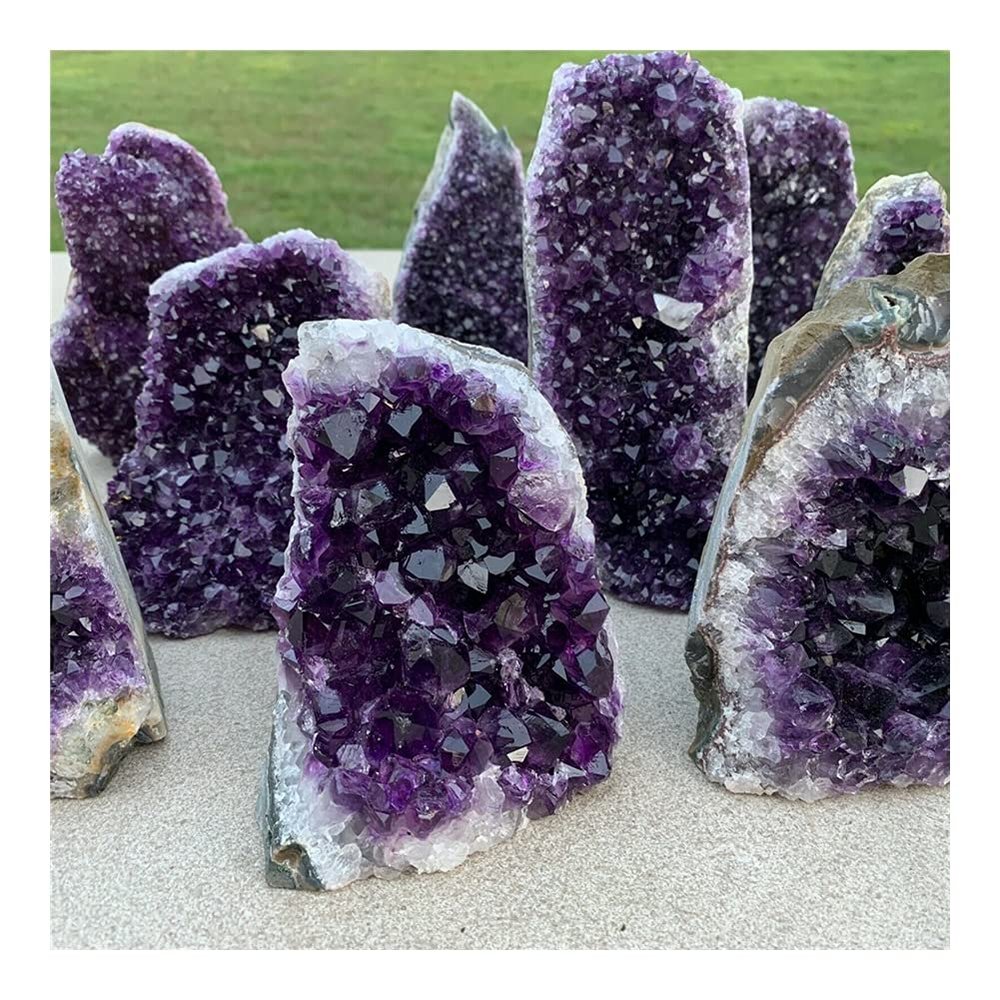 WGPHD Health & Household HOT!!!Natural Amethyst Geode Quartz Cluster Crystal Specimen Energy Healing (Size : 540-600g)