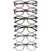 VisionGlobal 6 Pairs Blue Light Blocking Glasses/Reading Glasses for Women/Men, Fashion Eyewear Frame (Dark Tortoise+Pink+Leopard, 3.00 Magnification) view 1