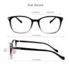 VisionGlobal 6 Pairs Blue Light Blocking Glasses/Reading Glasses for Women/Men, Fashion Eyewear Frame (Dark Tortoise+Black Purple+Champagne, 3.00 Magnification) view 3