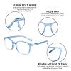 YEIN Reading Glasses 6 Pairs Blue Ligtht Blocking Reading Glasses for Men and Women Fashion Square Frame Readers(Black,Black purple,Clear blue,+0.50) view 2