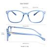 YEIN Reading Glasses 6 Pairs Blue Ligtht Blocking Reading Glasses for Men and Women Fashion Square Frame Readers(Black,Black purple,Clear blue,+0.50) view 3