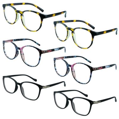 YEIN Reading Glasses 6 Pairs Blue Ligtht Blocking Reading Glasses for Men and Women Fashion Square Frame Readers(Tortoise,Pinkfloral,Black,+2.75)