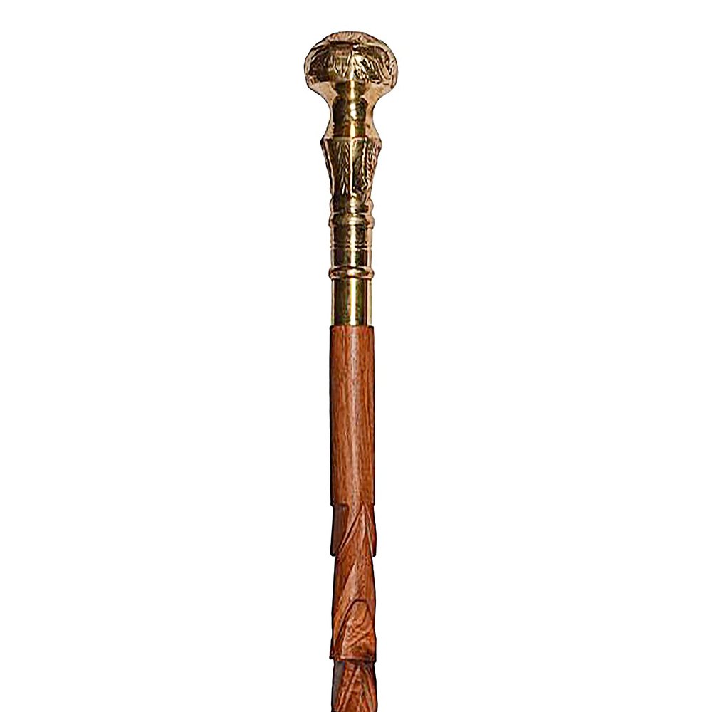 A.A.Nauticals Walking Cane for Men and Women - Fancy Carved Knob Wood Canes and Walking Sticks Fashionable - Handmade Cane for Man and Woman (V Cut Design Wooden Stick)