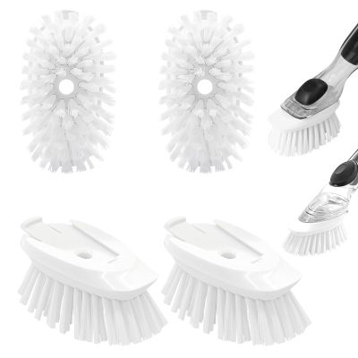Dish Brush Refill, 4 Pack Dish Brush Replacement Head for OXO Dish Brush, Brush Dispenser Refill Fits Soap Dispensing Handle