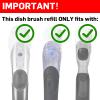 Dish Brush Refill, 4 Pack Dish Brush Replacement Head for OXO Dish Brush, Brush Dispenser Refill Fits Soap Dispensing Handle view 2