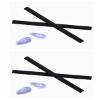 Caulo Replacement Kit of Temple Ear Socks and Nose Pads Compatible with Oakley Tincup OX3184 Glass Sunglass Frames (Black w Clear Nose Pads - 2 Sets) view 1