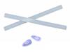 Caulo Replacement Kit of Temple Ear Socks and Nose Pads Compatible with Oakley Tincup OX3184 Glass Sunglass Frames (Milky White w Clear Nose Pads - 1 Set) view 1