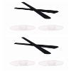Caulo Replacement Kit of Temple Ear Socks and Nose Pads Compatible with Oakley Gasser 0.5 OX5088 Glass Eyeglass Frames (Black w Clear Nose Pads - 2 Sets) view 1