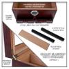 Prestige Import Group Chalet Glass Top Cigar Humidor with Digital Hygrometer & 2 Storage Drawers - 25 to 50 Capacity - Color: Cherry view 4