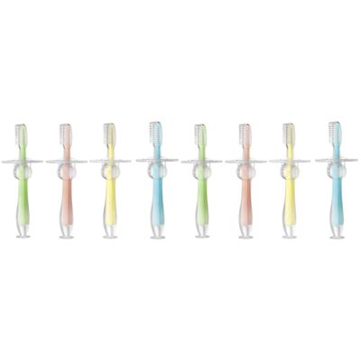 Healifty 2sets Newborn Toothbrush Baby Toothbrush Toddler Silicone Kids u Shaped Brush Stands on Its Own 4pcs*2