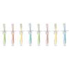 Healifty 2sets Newborn Toothbrush Baby Toothbrush Toddler Silicone Kids u Shaped Brush Stands on Its Own 4pcs*2 view 1