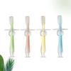 Healifty 2sets Newborn Toothbrush Baby Toothbrush Toddler Silicone Kids u Shaped Brush Stands on Its Own 4pcs*2 view 3