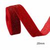 HWASH Christmas Ribbon, Brilliant New Year Velvet Ribbons 5 Yards, for Garland, Gifts, Wrapping, Wreaths - Red (Color : 20mm) view 4