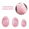 Rose Quartz Yoni Egg Stick Set Natural Pink Crystal Stone Love Eggs Drilled and Undrilled Egg Kegel,Undrilled with Box view 4