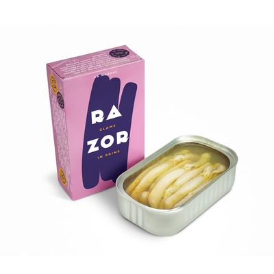 La Narval. Razor Clams in Brine. 110g (3.88oz). (Pack of 12).