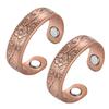 BioMag Magnetic Rings, Pure Copper Ring for Men Women, Adjustable Fingers Thumb Ring Jewelry Gift (Copper B-2Pcs) view 1
