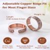 BioMag Magnetic Rings, Pure Copper Ring for Men Women, Adjustable Fingers Thumb Ring Jewelry Gift (Copper B-2Pcs) view 3