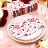 200 Pcs Valentines Day Guest Paper Hand Towels for Bathroom Disposable Napkins Heart Decorative Napkins Dinner Beverage 2 Ply Cocktail for Holiday Wedding Anniversary Party (Sweet Style) view 2