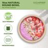 [125 Count]Harvest Pack Compostable Paper Bowls, 16oz PFAS FREE Round Biodegradable Soup Bowl, Heavy-Duty Eco-Friendly Disposable Bowls, Sugarcane Bagasse Natural plant fibers, Alternative to Plastic view 3
