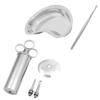 OdontoMed2011 Ear Wax Remover Cleaner Set Ear Wax Removal Syringe 4 Oz, Kidney Bowl Tray 12", Ear Wax Cleaner Curettes Tip Ended Stainless Steel Medical Veterinary Diagnostic Set ODM view 1