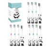 Clypolly Kids Panda Toothbrush,Soft Bristle Child Sized Brush Heads with Animal Suction Cup Fun & Easy Storage for Toddlers Girls and Boys 3-12 Years Pack of 12