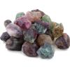 100g Bulk Lots Raw Rough Crystal Quartz Natural Rock Stone Amethyst Citrine Fluorite Mineral Specimen Garden Decor,Rainbow Fluorite view 1
