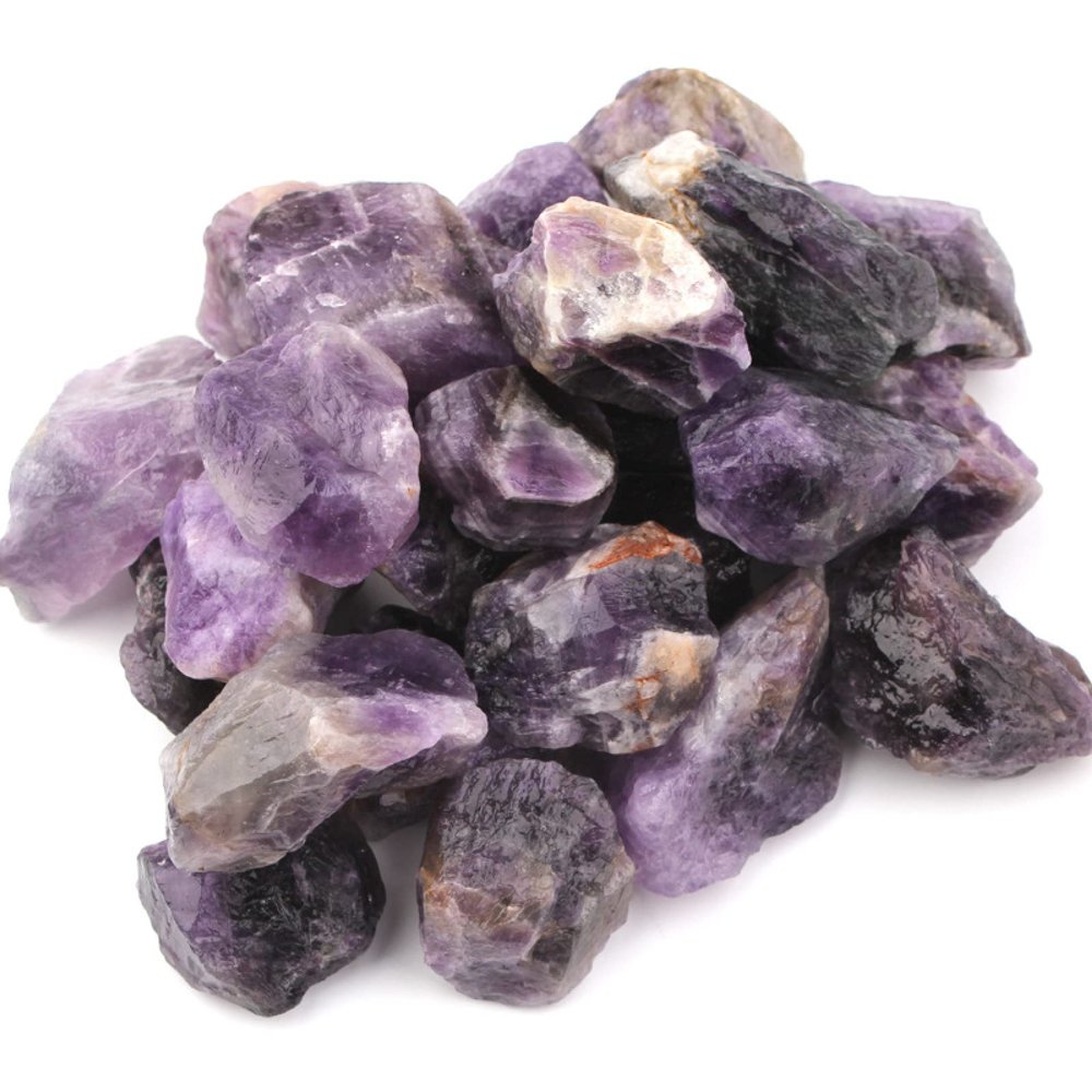 100g Bulk Lots Raw Rough Crystal Quartz Natural Rock Stone Amethyst Citrine Fluorite Mineral Specimen Garden Decor,Amethyst